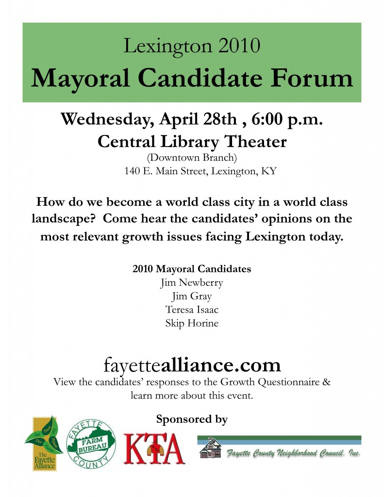 Mayoral Candidate Forum