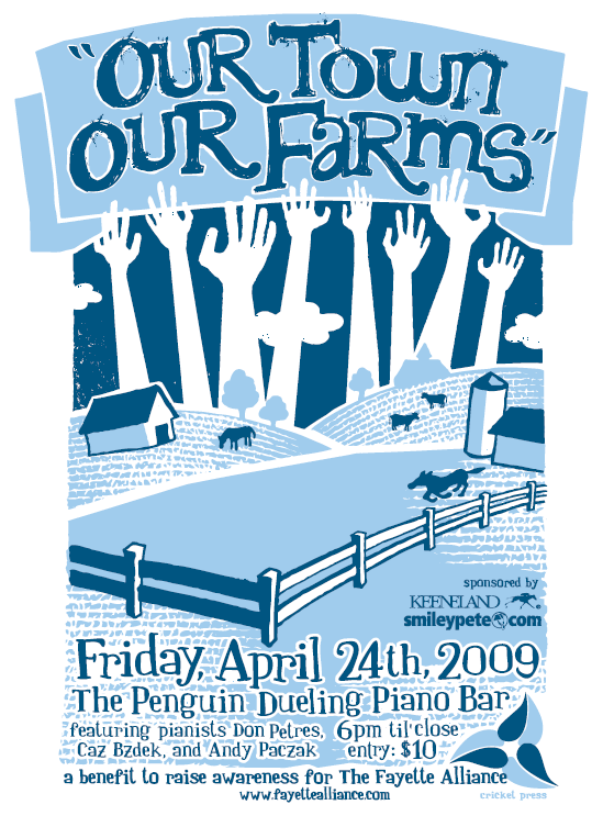 Our Town Our Farms Poster, created by Cricket Press